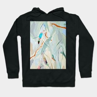 Textured Leaves in Mixed Media by Leah Gay Hoodie